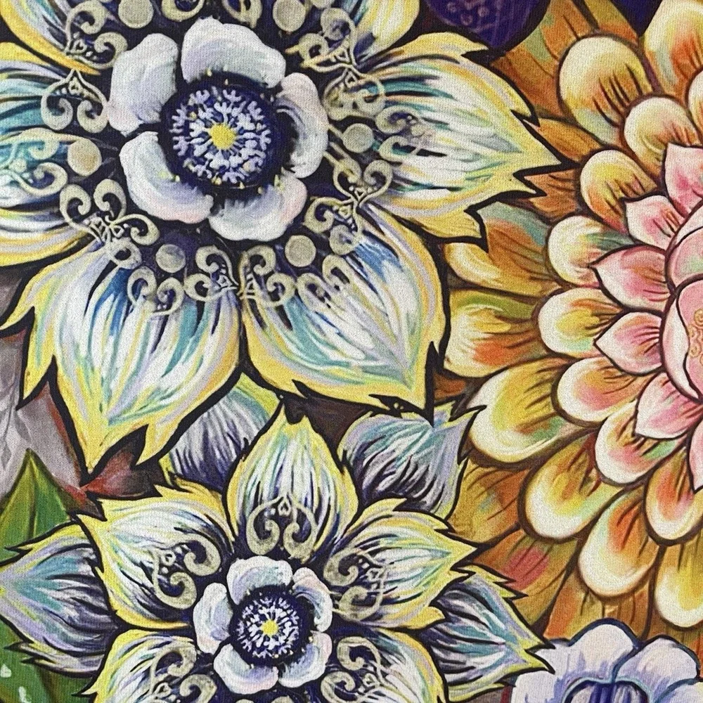 RNIVVI Floral Anti-Slip Low Profile Floor Mat 30x17